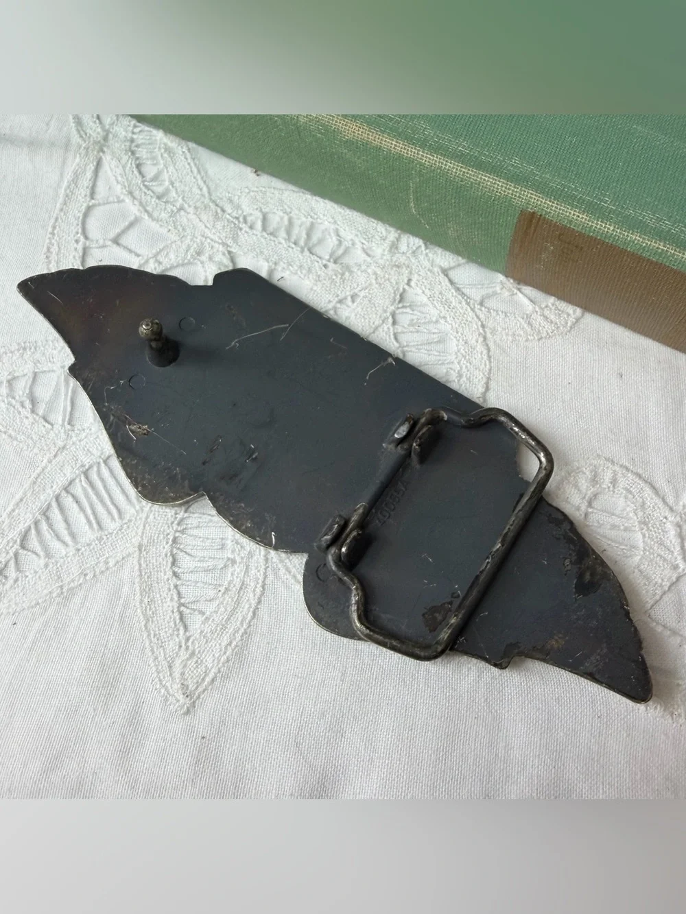 Vintage ADIO Skateboard Winged metal Belt Buckle Grunge Punk 90s